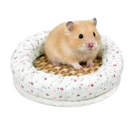 Lit hérisson floral respirant mignon rond universel - nid d' pour hamster - Pour cages de hérissons, écureuils, chinchillas, pour se reposer et ainsi que pour jouer
