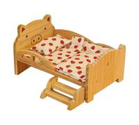 Lit Hérisson Meuble de repos en bois pour animaux domestiques | Petit Lit en Bois de Petits Animaux Convient aux hamster, gerbille, hérisson, chinchilla nain, lapin, furet, et cochon