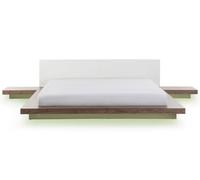 Lit japonais avec LED 180 x 200 cm bois clair ZEN