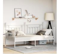 Lit jumeau vidaXL blanc 90x200 cm en acier 42002673