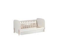 BODHI WHITE - Lit Junior 70x140cm avec Tiroir de Lit -