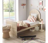 Lit Junior 90x190 - Tête De Lit Forme Arche - Arche Marron 90X190