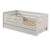Lit junior barreaux extra large avec gigogne Blanc