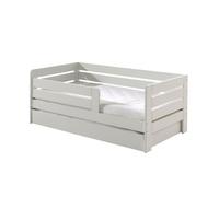 Lit junior barreaux extra large avec gigogne - Vipack - Blanc - 70 x 140 cm