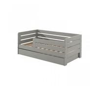 Lit Junior Barreaux Extra Larges Avec Gigogne Gris
