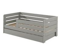 Lit Junior Barreaux Extra Larges Avec Gigogne Gris