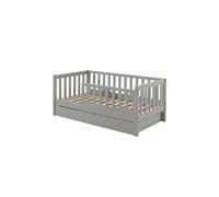 Lit Enfant, Sommier & Tiroir "Toddler II" 70x140cm Gris