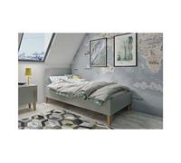 Lit kubi gris sans tiroir, sans matelas 180/80