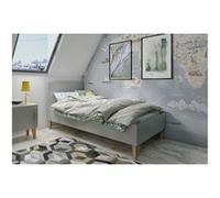 Lit kubi gris sans tiroir, sans matelas 180/80