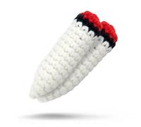 LIT LABS Jouet en forme de cône pré-roulé, 7,6 cm de long - Fait à la main au crochet - Divertissez votre chat avec un dessin animé hilarant J's : cadeau parfait pour chat, livré dans un lot de 2