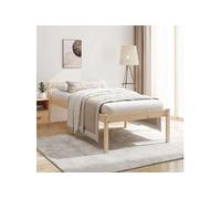 Lit leandre vidaxl 195.5 x 80.5 x 70.5 cm en contreplaque sans sommier de couleur Beige G