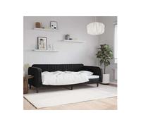 vidaXL Lit de repos sans matelas noir 100x200 cm velours