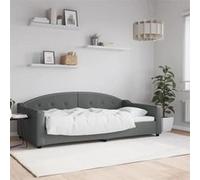 vidaXL Lit de repos 100 x 200 cm tissu gris foncé