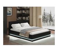 Lit LED avec coffre ""Anastasia"" - 180 x 200 cm - Noir