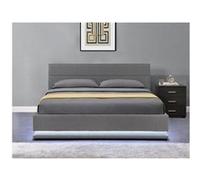 Lit LED avec coffre Anastasia - 180 x 200 - Gris foncé Gris foncé G