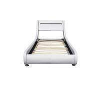 Lit - LITERIE JULIEN - 120x190 - MDF - Éclairage LED - Blanc