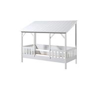 Lit Maison 90x200cm Blanc Style Porche - LAKA -