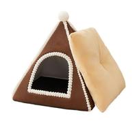 Lit Maison Chat Cabane Chaude Pour Chiots Chatons Races Petites Et Moyennes | Lit chien fermé Tente Grotte Chaude Douillette Pour Chat, Petits Et Moyens Chiens, Chatons, Idéale Intérieur Extérieur