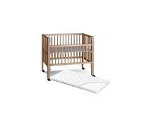 TiSsi Lit Maxi Boxspring Bois Naturel avec Matelas 90 x 50