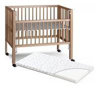 Lit Maxi Boxspring bois naturel avec matelas 90 x 50 Multicolore G