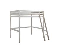 Lit mezzanine - 140 x 190 cm - Pin massif - Blanchi -GEDEON II