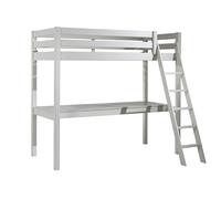 Lit Mezzanine 90x200 avec Bureau Pino - Vipack - Blanc - Enfant