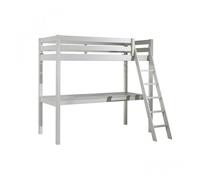 Vipack Lit mezzanine Pino 90x200 avec support blanc
