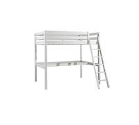 Lit Mezzanine Blanc 140x200cm avec Bureau 205 cm - SLEEPY -