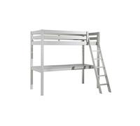 Lit Mezzanine Blanc 90x200cm avec Bureau 205 cm - SLEEPY -