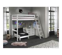 Lit Mezzanine Blanc 90x200cm avec Fauteuil et Commode - SLEEPY - ALTOBUY Blanc G