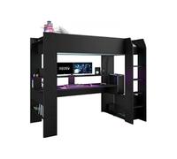 Lit mezzanine combiné enfant LED Gamer ONLINE 90 200 cm mat Sommier inclus