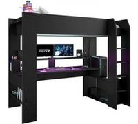 Lit mezzanine combiné enfant LED Gamer ONLINE 90 200 cm mat Sommier inclus PARISOT