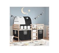 Lit mezzanine enfants avec tunnel sans matelas 90x200 cm