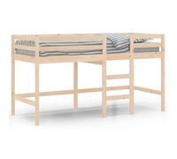 Lit mezzanine enfants - GAROSA - 90x190 cm - Bois pin massif - Échelle incluse - 1 place