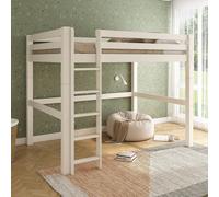 Lit Mezzanine Extra-solide En Bois Massif Hercule Blanc 140X200