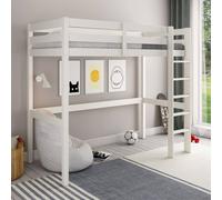 Lit Mezzanine Pin Massif Arthur Blanc 90X200