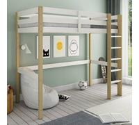 Lit Mezzanine Pin Massif Arthur Blanc-bois 90X200