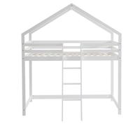 Lit mezzanine TINY pin blanc sommier inclus 90x190