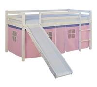 Lit mi-haut 90x200 cm rose sommier matelas Rose G