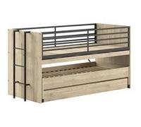Lit mi-haut 90x200 sam avec gigogne Marron
