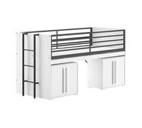 Lit mi-haut 90x200 sam blanc