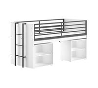 Lit mi-haut 90x200 sam blanc