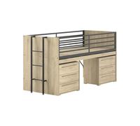Lit mi-haut 90x200 sam nat-noir