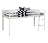 Lit mi-haut avec matelas sommier à lattes 90x200 Gris G