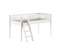 Lit mi-Haut Forrest Beech 90 X 200 Cm Blanc