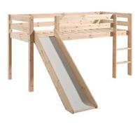 Lit Mi-Haut Tobogan en Pin Naturel 90x200cm - SLEEPY - ALTOBUY Marron G