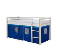 Lit Mi-Hauteur Avec Rideaux - Bleu