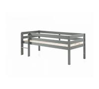 Lit Mi-Hauteur Gris + 3 Tiroirs De Rangement Et Tablette Pende