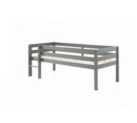 Pack - Lit Enfant Surélevé & Etagère "Pino" Gris