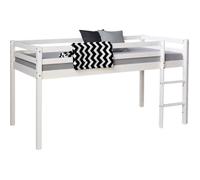 Lit mi-hauteur - HOMESTYLE4U - Blanc - 90x200cm - Bois - Panneaux de particules